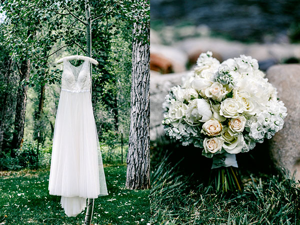 Bride wedding details with aspen trees. Autumn Cutaia photography.