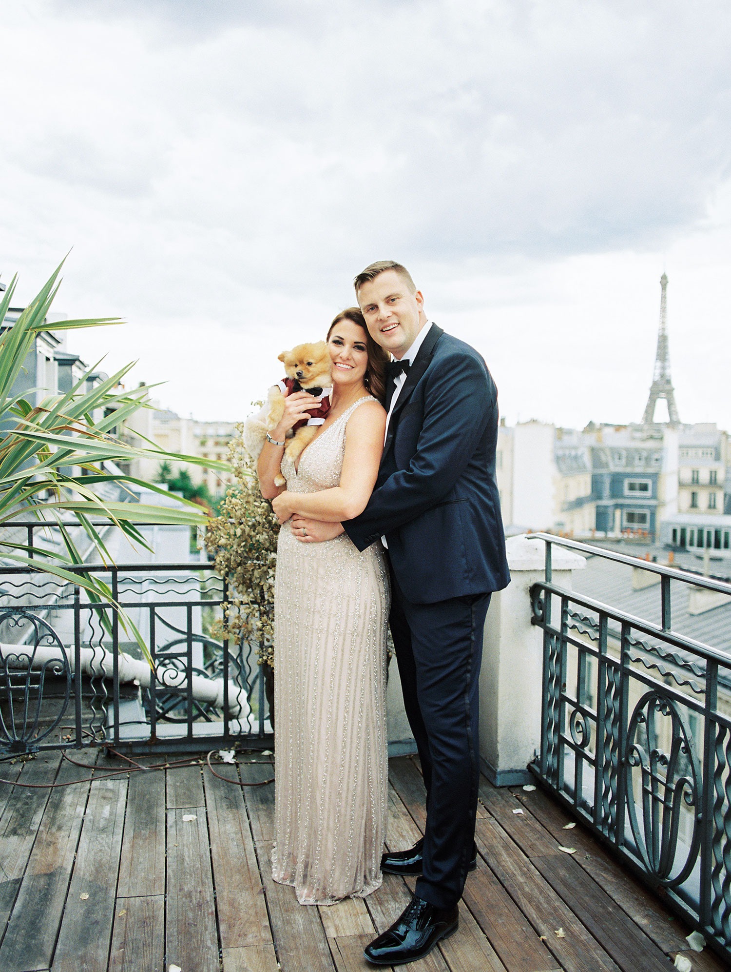 A Tale of Love and Splendor: Rooftop Nuptials, Seine Soirée, and the Allure of Paris